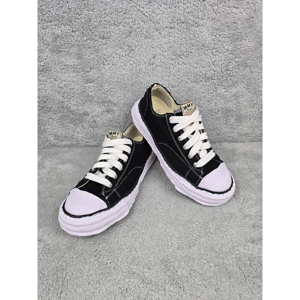 Maison Mihara Yasuhiro Black Wh Canvas Low Top Athletic Sneakers A11FW702 Size 9